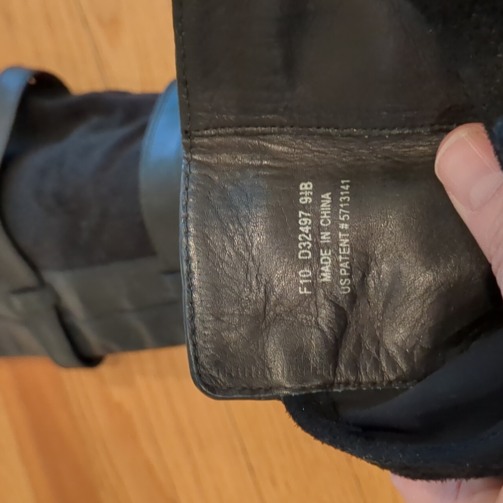 Cole Haan Nike Air Avalon Tall Leather Black Riding boots 3 buckles 9.5M - Picture 13 of 15